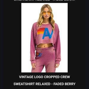 Aviator Nation Berry Crew Sweatshirt